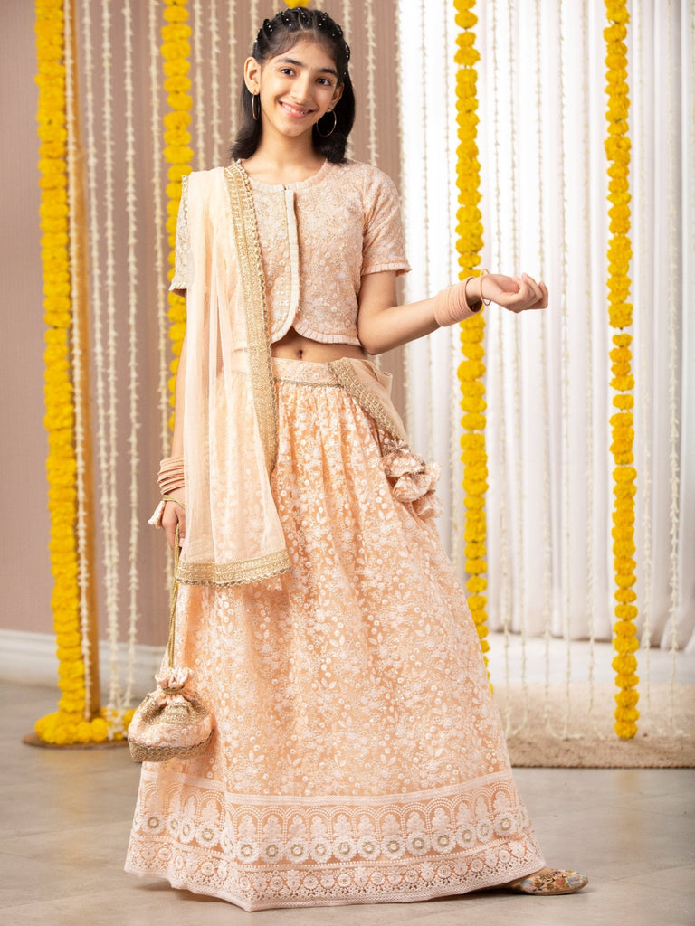 Peach Souffle Lehenga SetLEHENGAFREE SPARROW