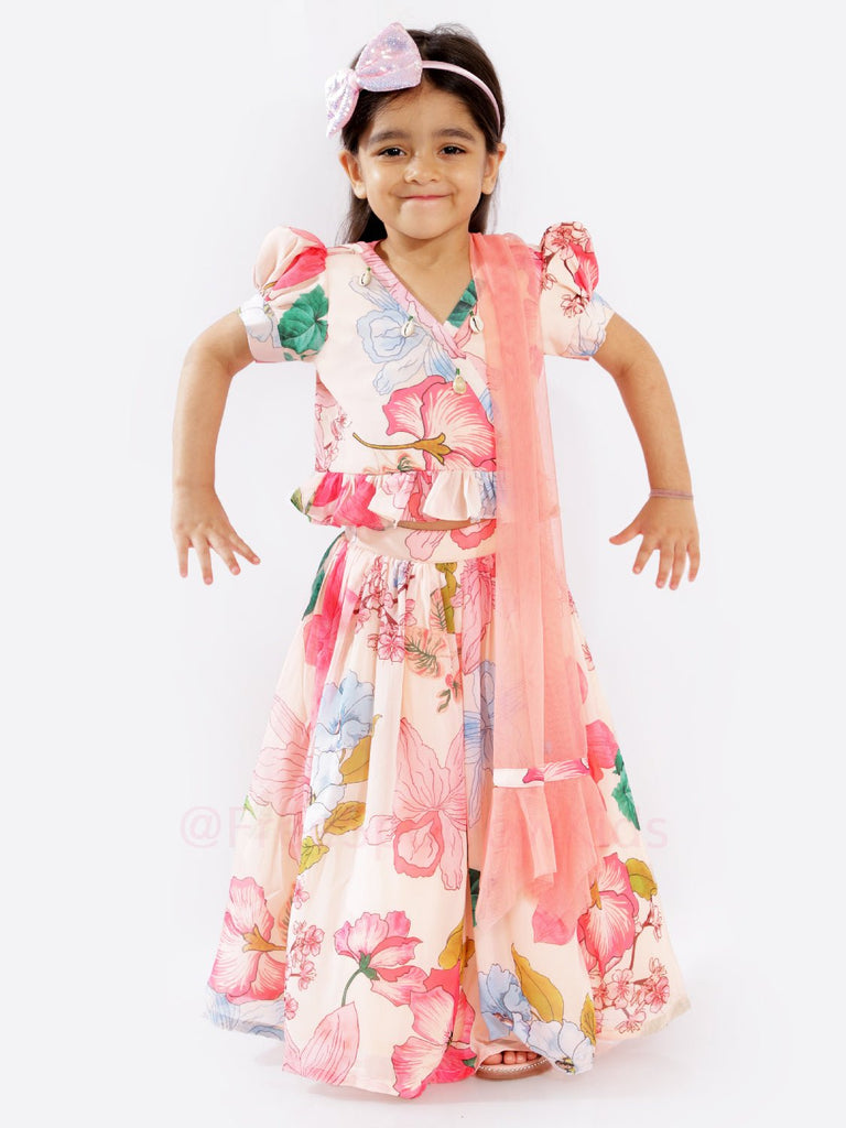 Peachy Garden Lehenga SetLEHENGAFREE SPARROW