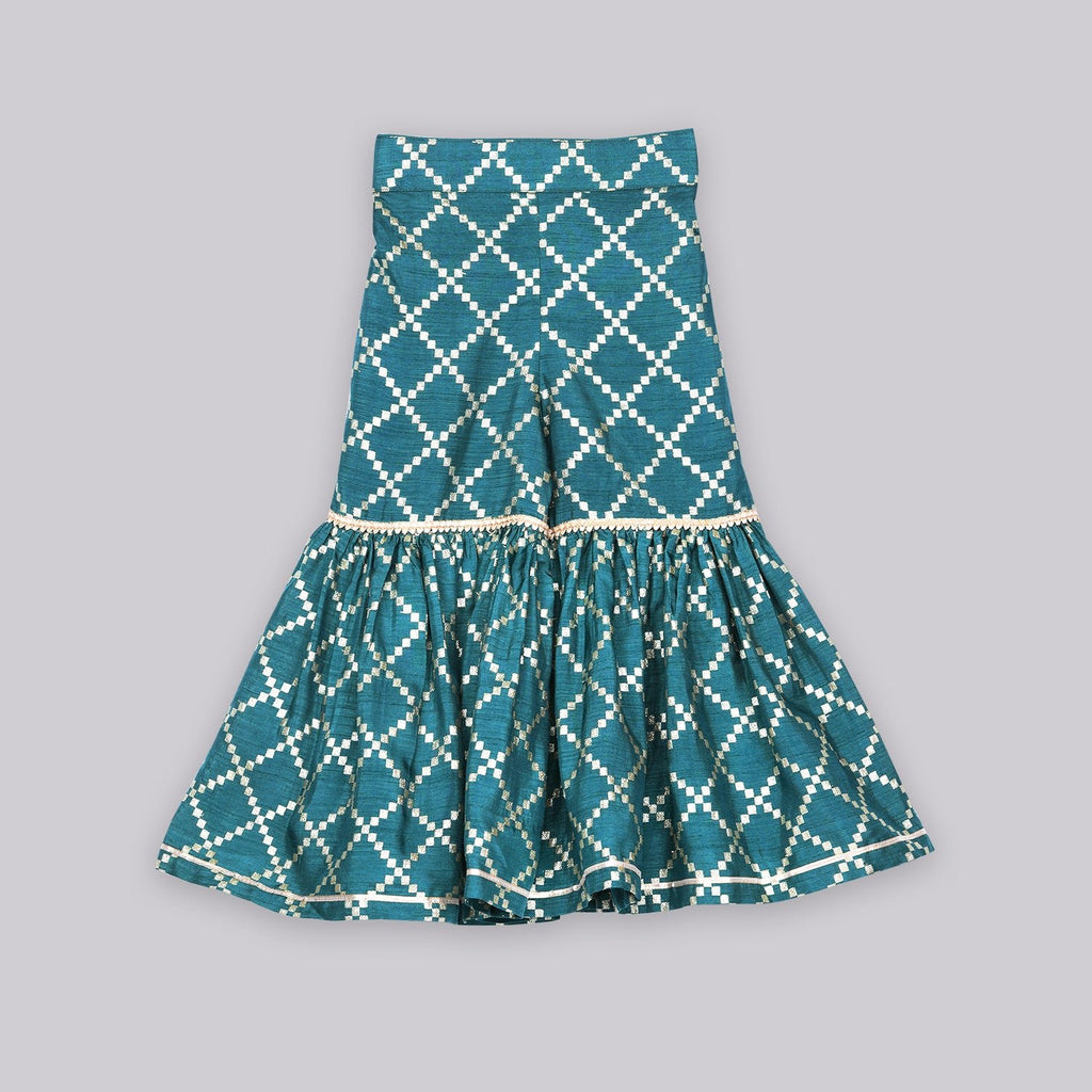 Peacock Teal Sharara SetSharara setFREE SPARROW