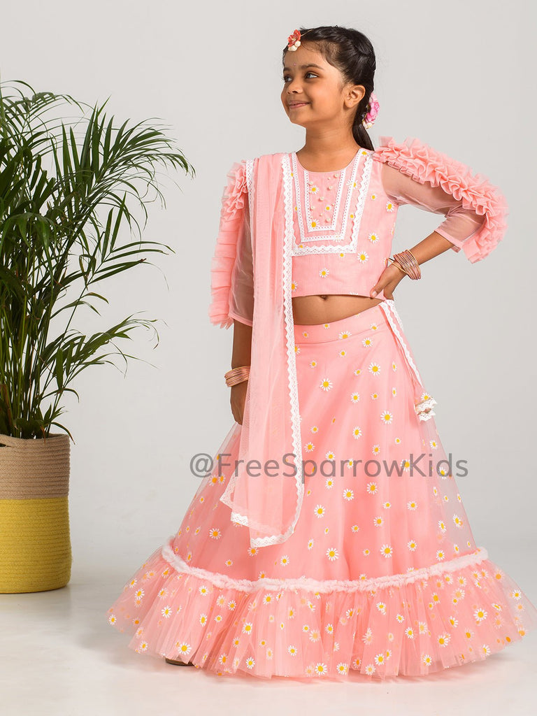 Pink Daisy Lehenga SetLEHENGAFREE SPARROW