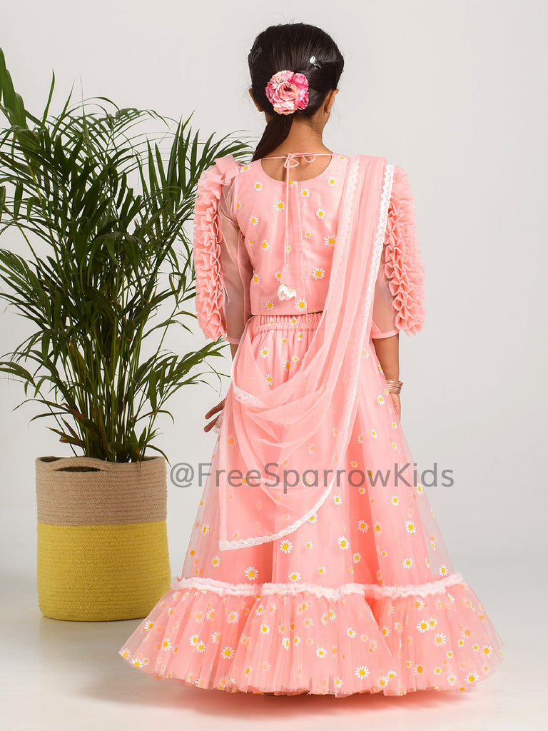Pink Daisy Lehenga SetLEHENGAFREE SPARROW