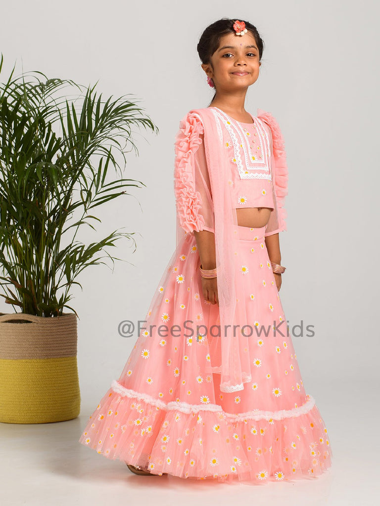 Pink Daisy Lehenga SetLEHENGAFREE SPARROW