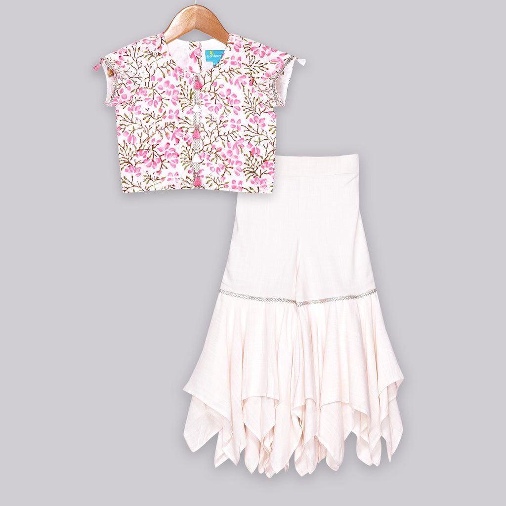 Pink Florets Sharara SetSharara setFREE SPARROW