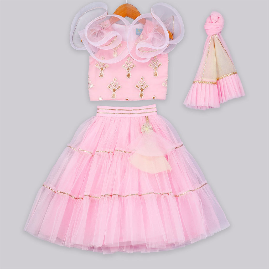 Pink Sparkle Lehenga SetLehenga CholiFREE SPARROW