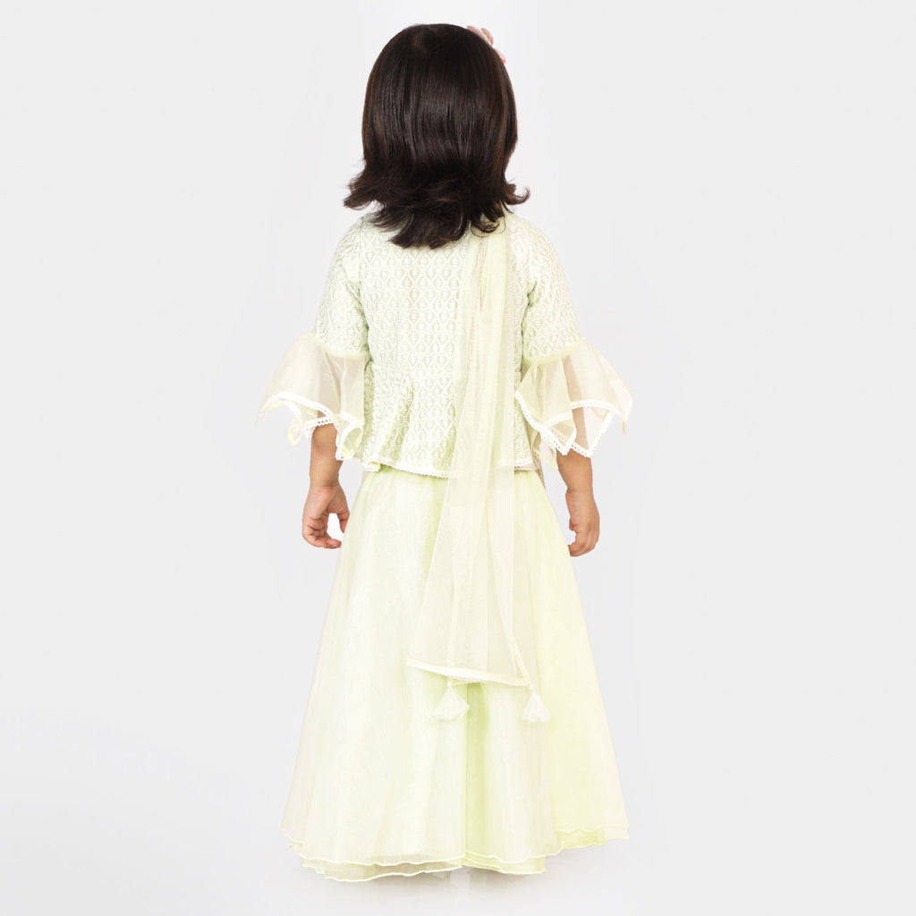 Pista Rose Peplum Sharara SetSHARARAFREE SPARROW